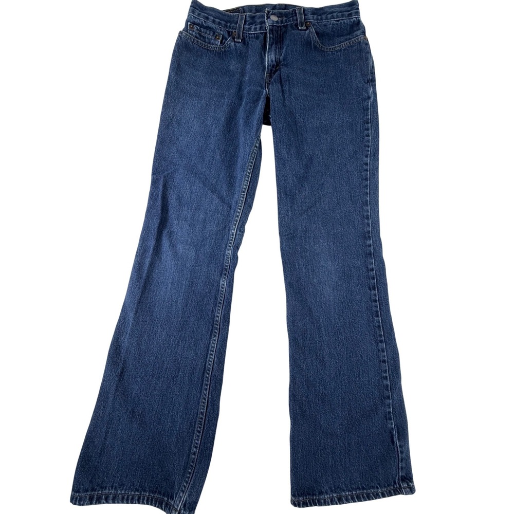 Levis 518 Superlow Bootcut Jeans Medium Wash Blue Denim Low Rise Pants W31 L30